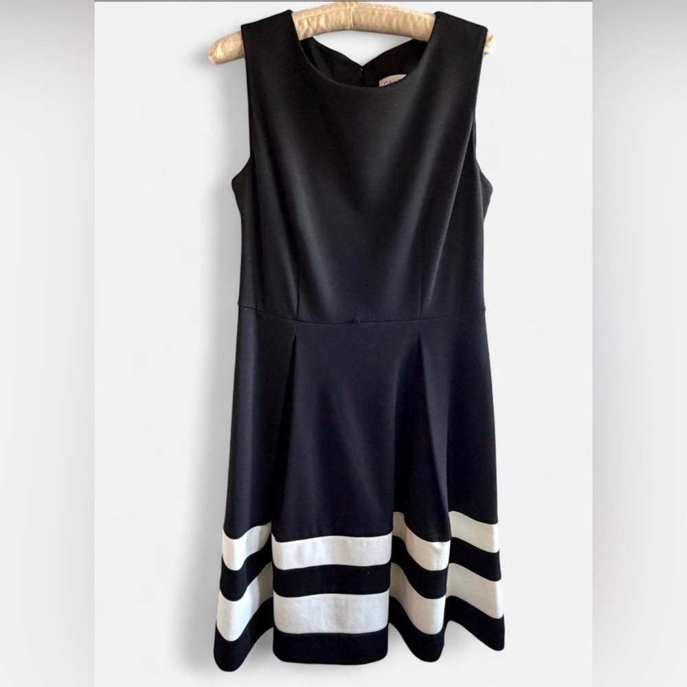 Calvin Klein Black and Gray Dress